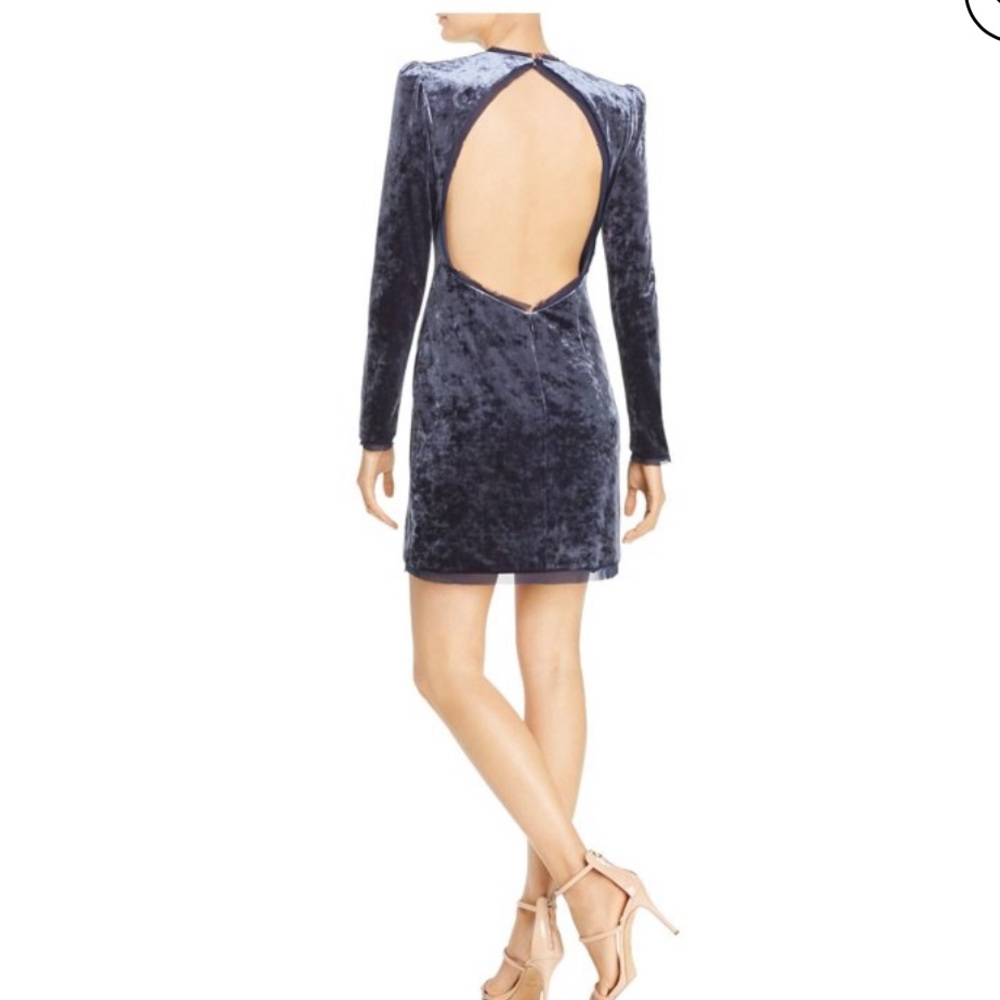 Rachel Zoe Tay Womens Velvet Open Back Cocktail Dress Sz 6